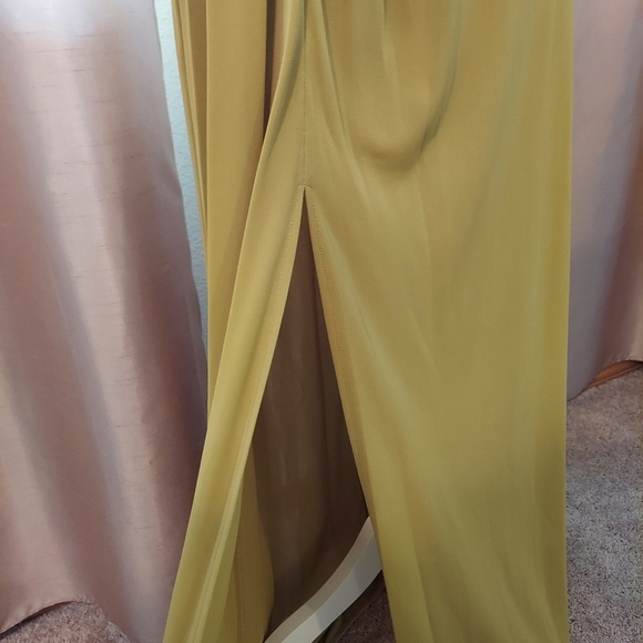 NWT! Elegant Olive Green Strapless Evening Gown. Wedding. Prom. Special Size S - Picture 7 of 13